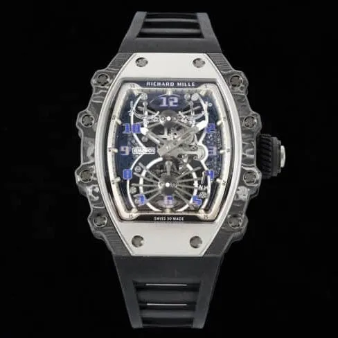 top-tier Richard Mille Skeleton RM 21-01 Aerodynamic Tourbillon Watch - the watch lives up to its name, front view