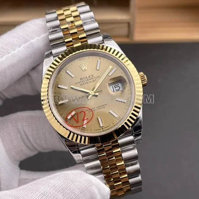 top-tier watch log VS FactoryRolex champagne tray 3235 mechanical 41mmfront live photo