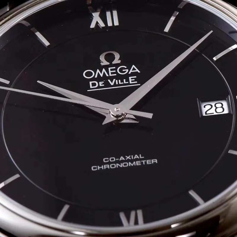 Omegareplica watch disc flying business series men's mechanical ultra-thin watch classic black hot style clasp picture