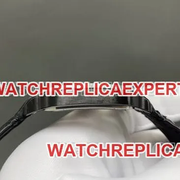 top-tier watch CartierMLF factory Santos hollow disc mechanical leather strap model side live photo