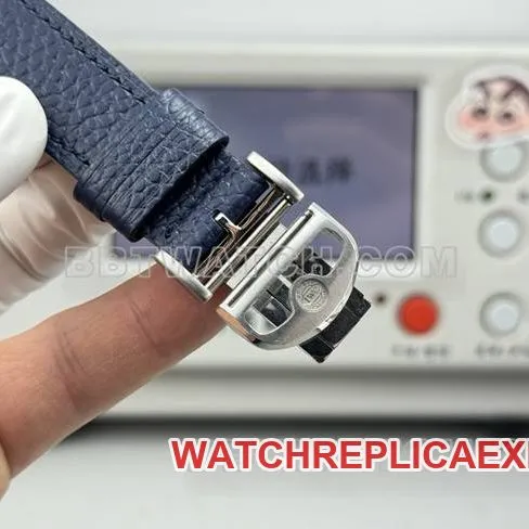 top-tier watch Portofino GR factory IWC blue dial blue leather strap model front live photo