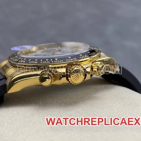 Watch: Daytona from UFO Factory—Rolex Gold Case with Meteorite Dial, 4131 Mechanical Movement—Side View Photos