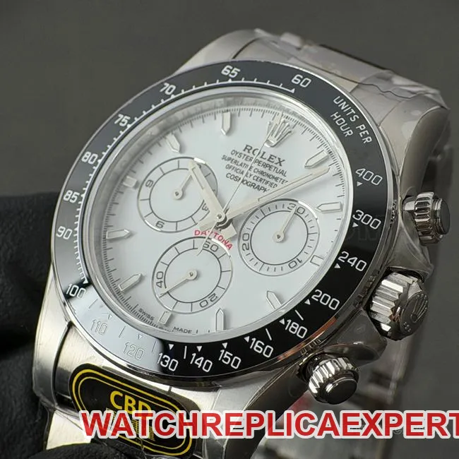 CBD Factory Rolex collectible watch Daytonawhite dialsteel bracelet4131front live photo