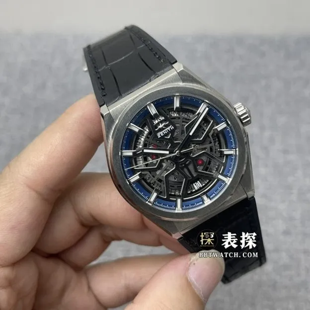LF men's Zenith watch hollow plate leather strap model 95.9000.670/78.R584clasp picture