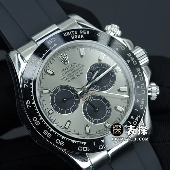 N FactoryRolexDaytonatop-tier 1:1super watch men's gray plate rubber model pictures and prices front live photo
