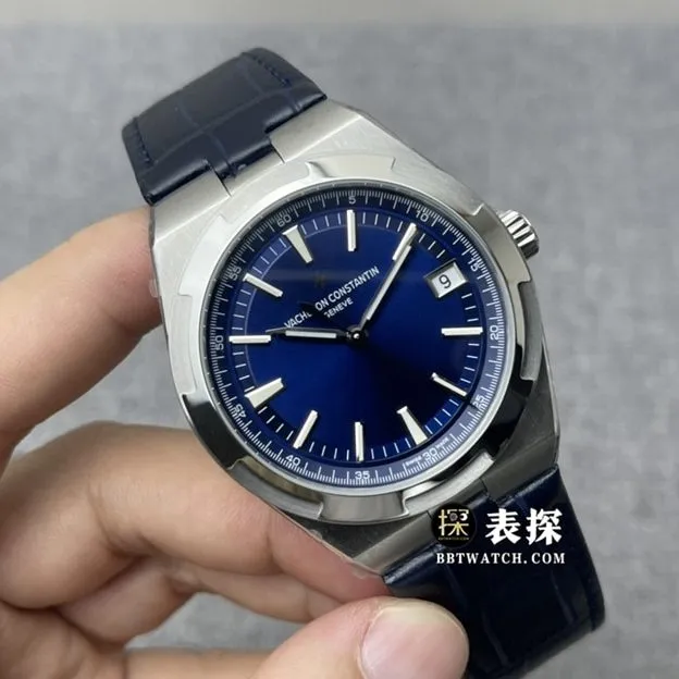 8F factory Vacheron Constantin top-tier high-quality watch men's blue dialleather strap model pictures and prices caseback live photo