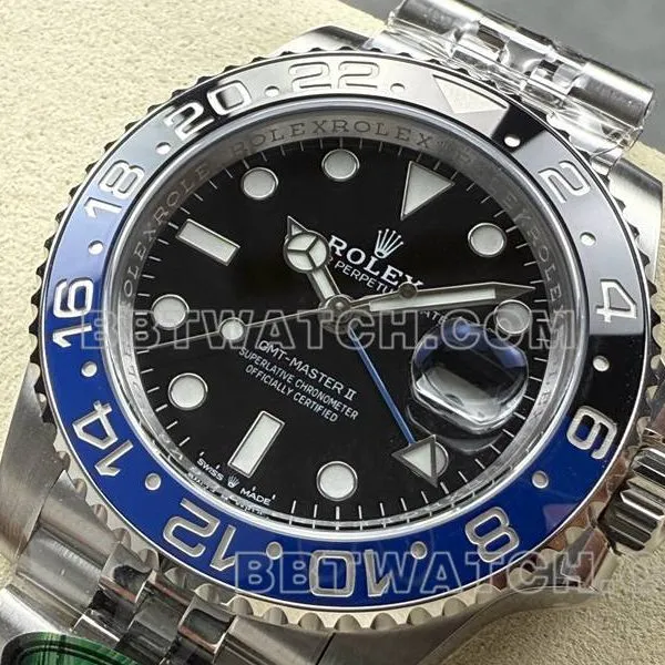 Rolex collectible watch ARF FactoryGMT-MasterGMTBatman bezel3285movementfront live photo