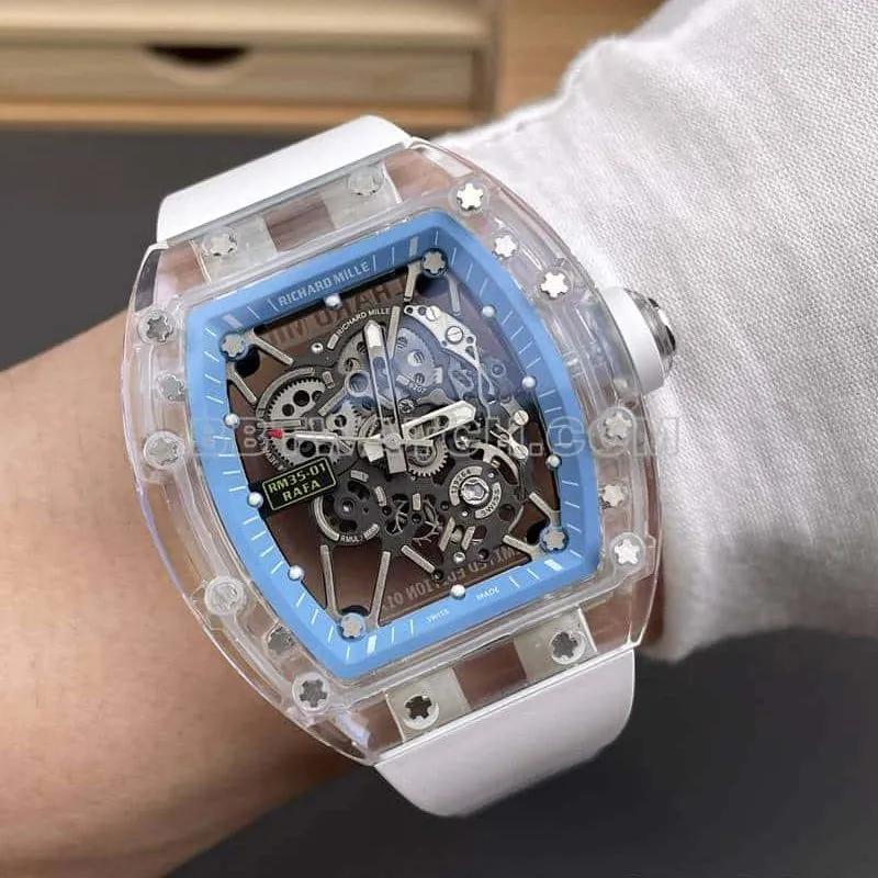RM factory Richard Mille men's 1:1super clear crystal RM35-01front live photo
