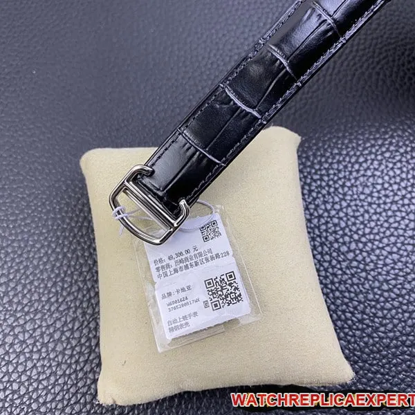 2020 new watch Cartier Blue Balloon V6 factory (V8 upgraded version) official warranty card instruction manual warranty leather strap model side view
