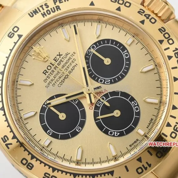Factory C RolexDaytonatop-tier 1:1high-quality replicayellow gold4131steel bracelet front live photo