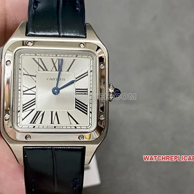 F1 factory Cartier Santos super A silver plate small WSSA0023 front real picture