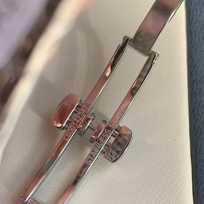 Top-tier watch Longines women's white dialsteel bracelet Jialan series casual fashion women's quartz watch back cover picture