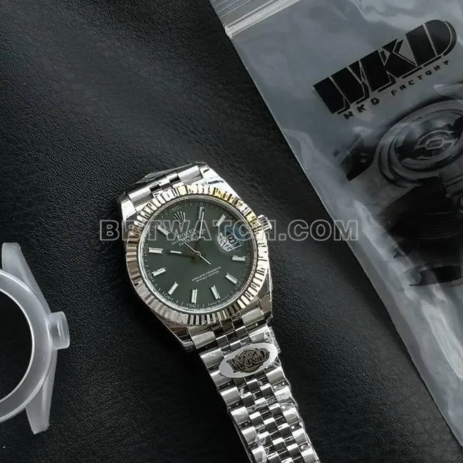 WKD Factory Top Watch Rolex Datejust 41mm Green Dial 126331 Real Shot Photo