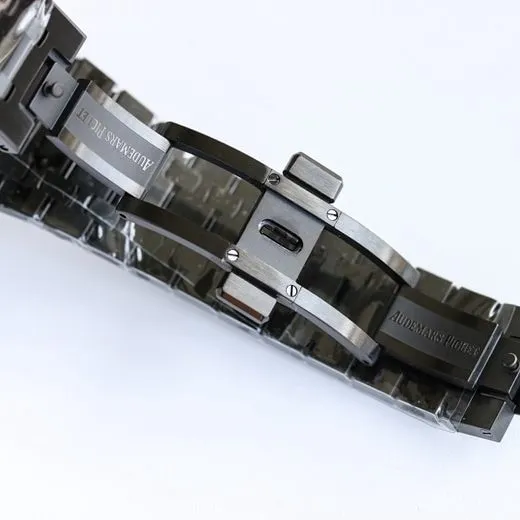 WWE factory Audemars Piguettop-tier watch men's blue dialsteel bracelet mechanical Royal Oak26574ST series watch clasp picture