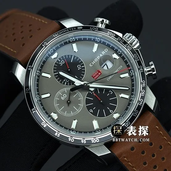 V7 factory Chopard racing super A watches men's dark gray panda disk rubber models pictures and price front real picture