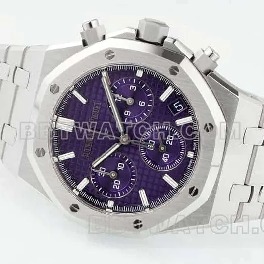 APS factory Audemars PiguetRoyal Oaktop-tier 1:1high-quality purple plate chronograph26240front live photo