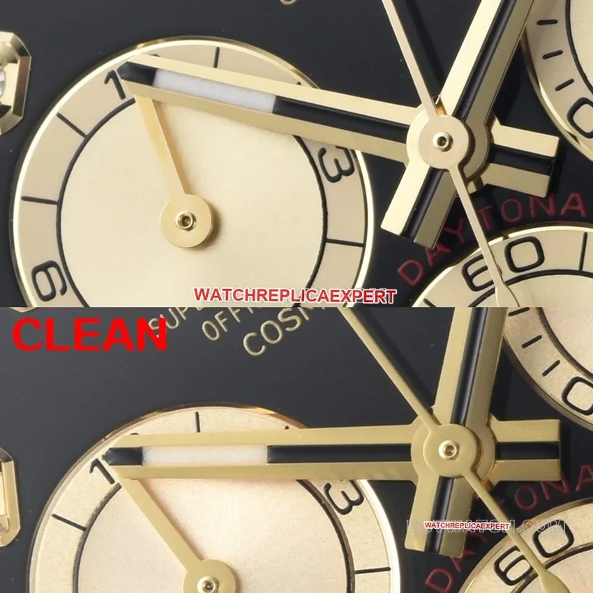 C Factory Rolex Top Watch Daytona Two-Tone Black Dial Diamond Hour Markers 126503 Genuine vs. Fake Comparison Review and Real Photo Shoot