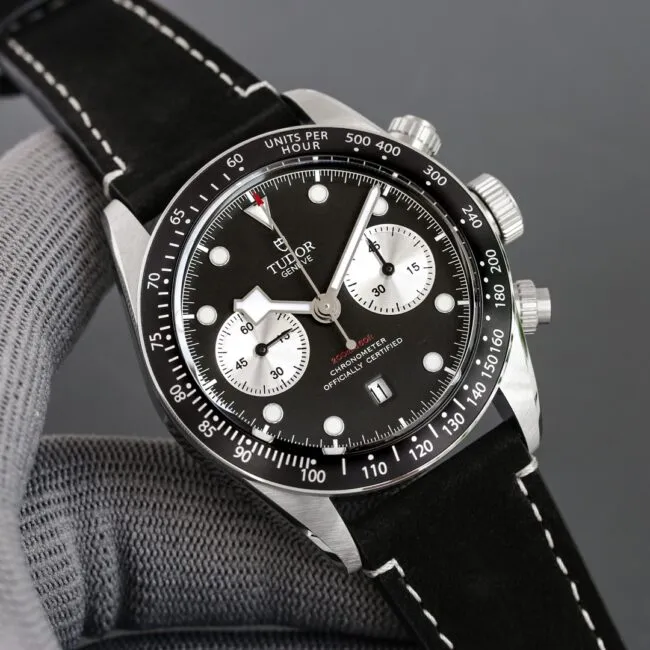 top-tier replicaTW Tudor's latest Biwan chronograph stainless steel men's watch front view