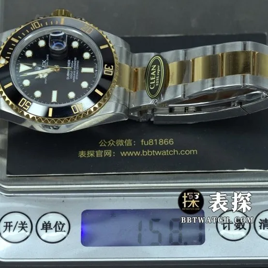 Factory C Rolex Submariner watch men's gold Submariner steel bracelet picture and price front live photo