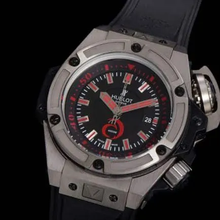 collectible watch, Hublot King Power titanium with luminous dial, 1400 automatic mechanical movement, men's watch, detailed pictures
