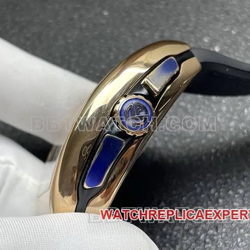 1:1replica watch Frank Muller ABF factory V45black dial gold case leather braceletfront live photo