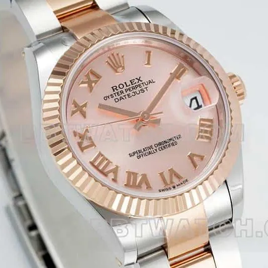 ARF FactoryRolex log top-tier replicarose gold plate 31mm gold three-lattice chain link 278271front live photo