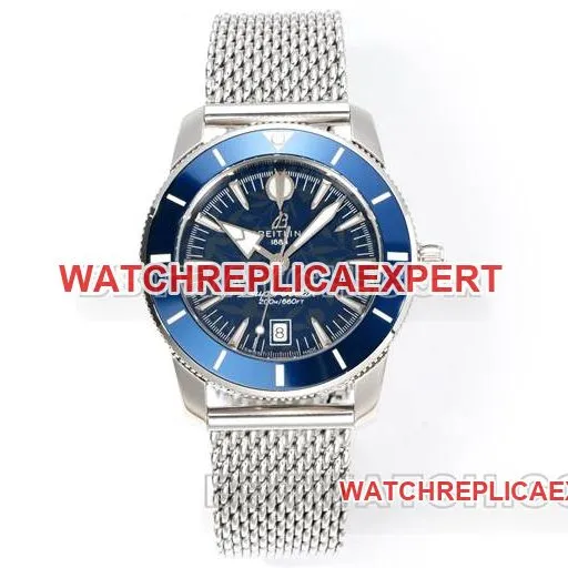 watch BLS factory super ocean culture Breitlingblue dial steel braceletfront live photo