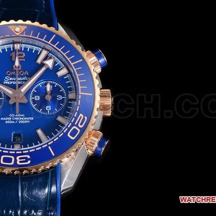 1:1replica watch N1 factory SeamasterOmega600m blue dialrose gold leather braceletfront live photo