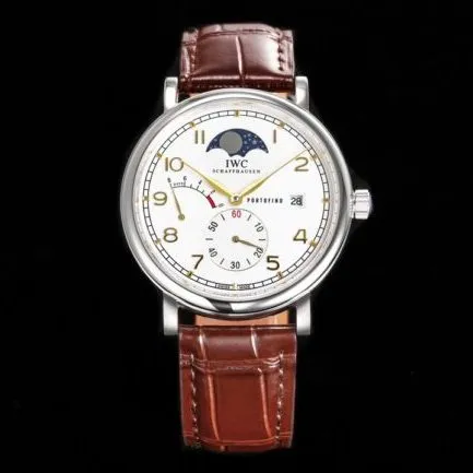 Big factory high-quality TWIWC Portofino series white dial IW516409 see-through bottom watch movement picture