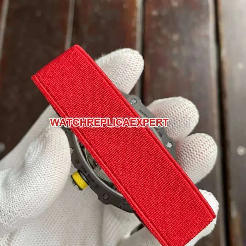 Richard Mille men's 1:1top-tier hollow plate red RM67-02braceletlive photos
