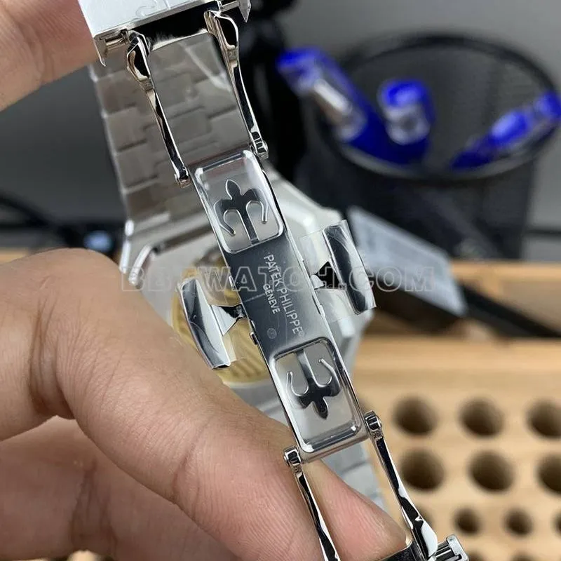 Patek Philippe watch PPF FactoryCubitusblack dial45MMsteel bracelet model 5821front live photo