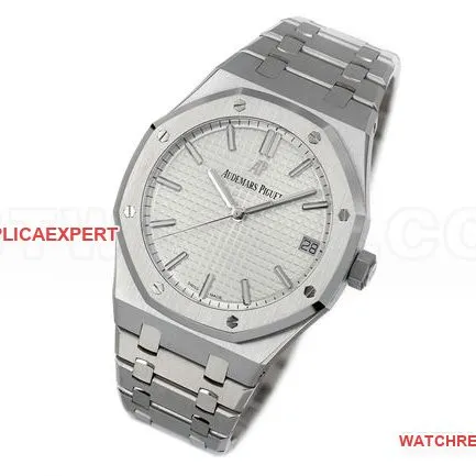 1:1replica watchZF FactoryRoyal OakAudemars Piguetsilver dial15500front live photo