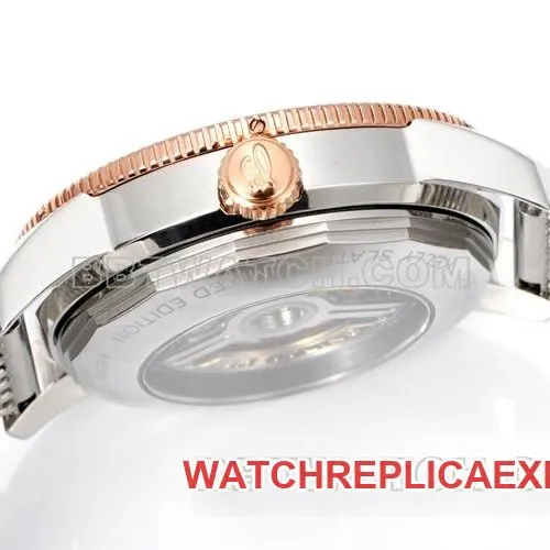 1:1replica watch BLS factory super ocean culture Breitlingblack dialrose gold steel braceletfront live photo