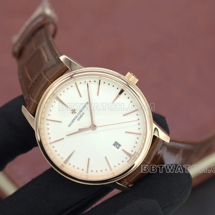 MKS Vacheron Constantin Heritage Top collectible watches open mold rose gold white disk