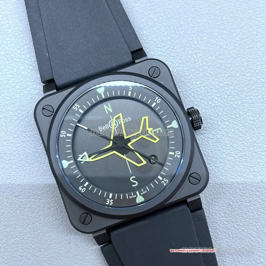 Bell & Ross top-tier 1:1high-quality replica2024 new black dialBR03A-CPS-CE/SRBfront live photo