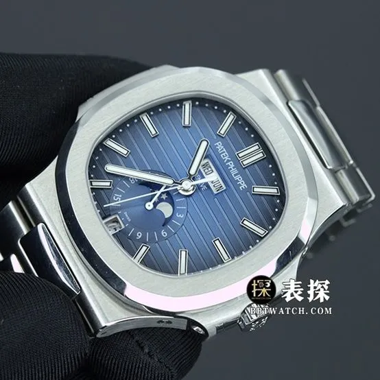 GR factory Patek Philippe sports elegant 5726 top-tier watch men's annual calendar blue dialsteel bracelet model pictures and prices front live photo
