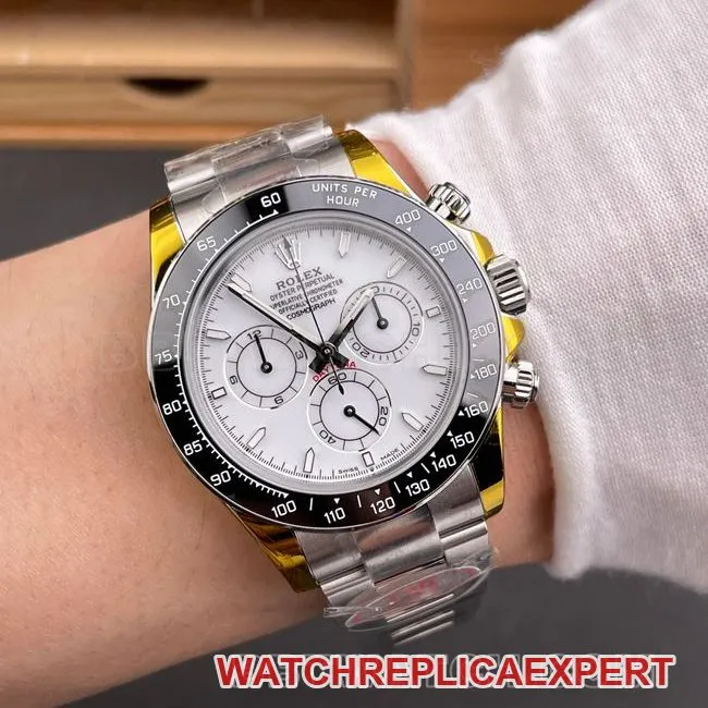 Top Rolex Daytona CBD factory white dial 4131 mechanical front actual product photo