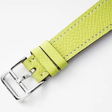 top-tier Hermès women's white dial green strap classic series quartz watch clasp picture