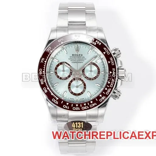 watch JF factory DaytonaRolex ice blue dial4131 mechanical 40mm front live photo