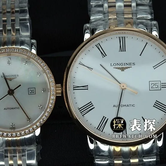 Longines Boya watch couple white dial black needle steel bracelet picture and price front live photo