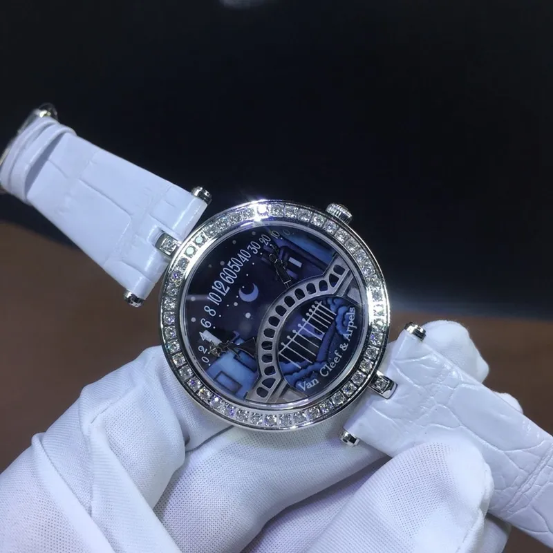 Van Cleef & Arpels Lover's Bridge South Africa real diamond crocodile leather clasp picture