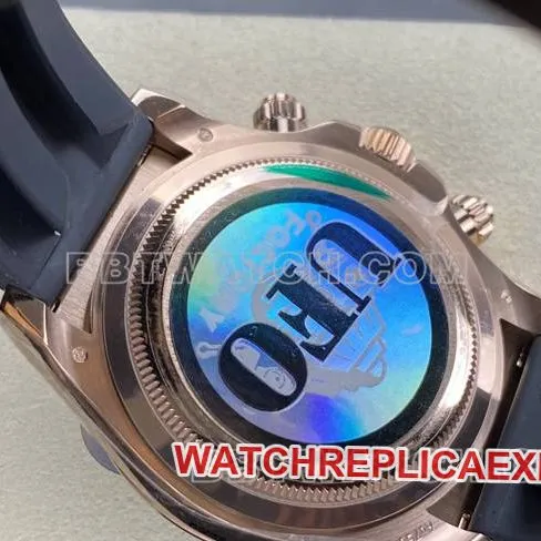 collectible watch UFO factory DaytonaRolexrose gold case meteorite disc 4131 mechanical side live photo