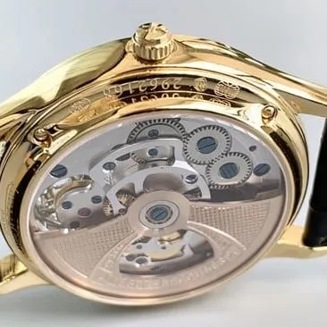 Jaeger-LeCoultretop-tier watch men's white dial black belt master series fully automatic movement tourbillonleather strap watch leather strap picture