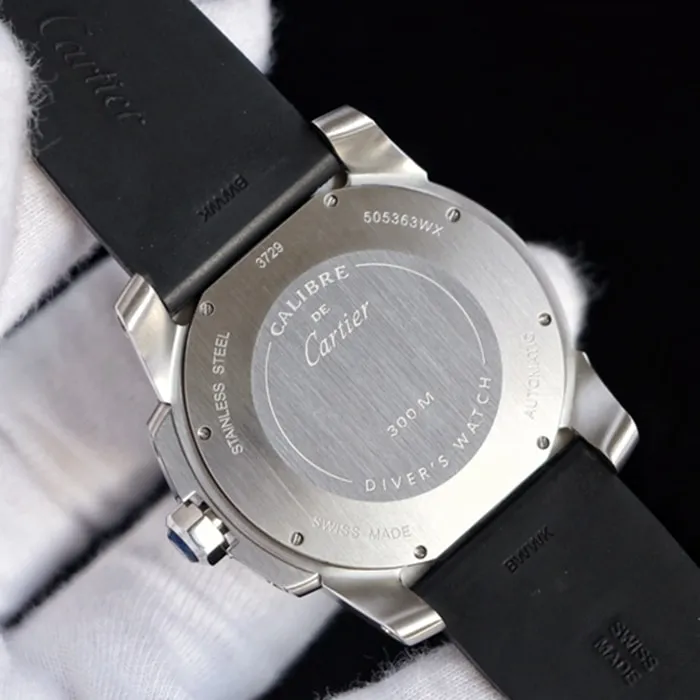 Top-tier watch Cartier men's blue dial Kalibo series automatic movement watch front view