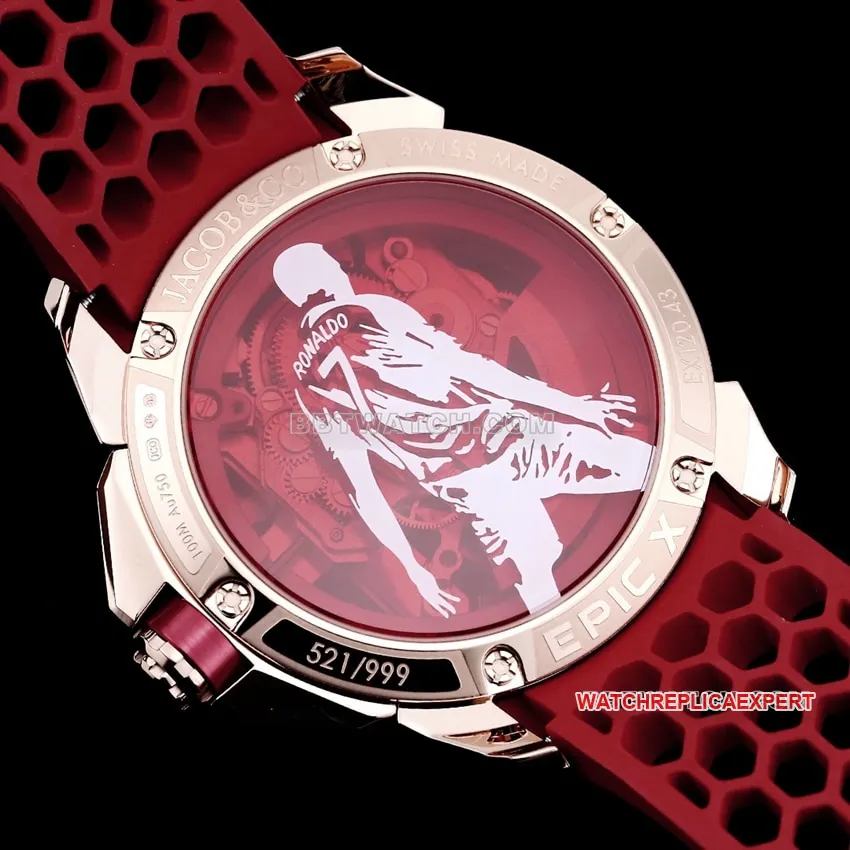 TW factory Czech Leopard C Ronaldo CR7 jointly customized red rubber model front live photo