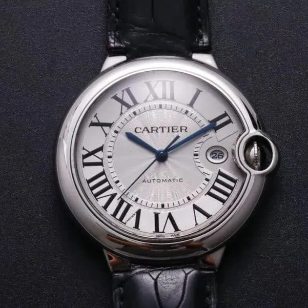 V9Cartier blue balloon large W69016Z4replica watch genuine and fake comparison review bottom cover picture