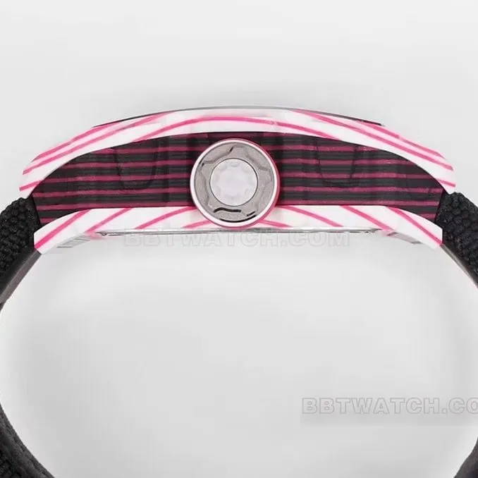 Richard Mille men's top-tier black fabric model RM 38-02front live photo