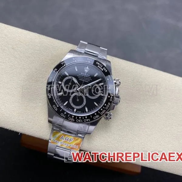 Rolex watch ARF factory Daytona black dial spade Daytona 4131 steel band model watch strap real photos