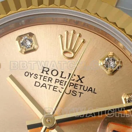 ARF FactoryRolex log gold plate 31mm gold three-lattice chain link 278273caseback live photo