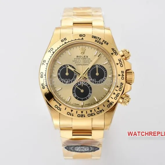 Factory C RolexDaytonatop-tier 1:1high-quality replicayellow gold4131steel bracelet front live photo